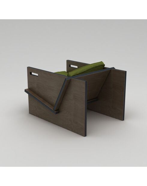 Fauteuil Gagnant noir vert - l. 74 cm x H. 57 cm x P. 92 cm