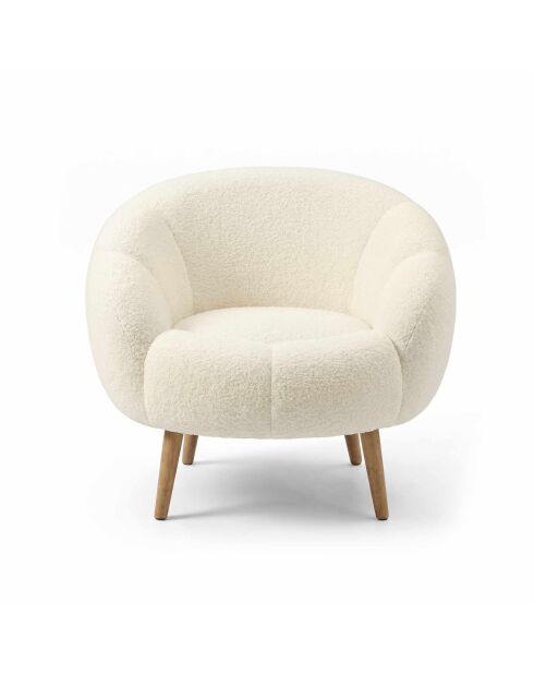 Fauteuil Lida blanc - l . 75 cm x H. 100 cm x P. 42 cm