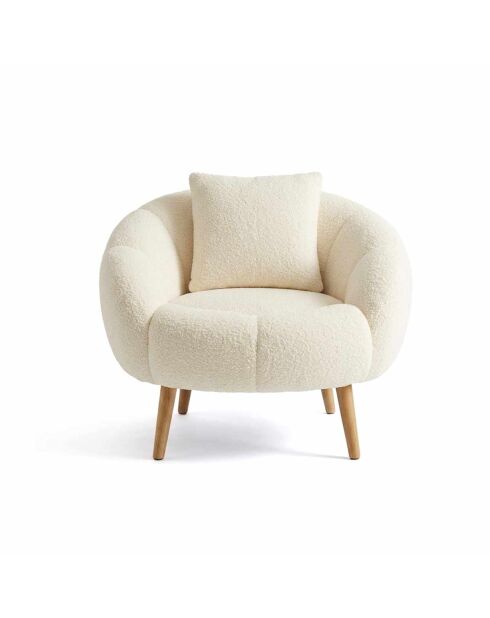 Fauteuil Lida blanc - l . 75 cm x H. 100 cm x P. 42 cm