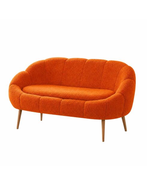 Divano a 2 posti Lida arancione - l. 130 cm x H. 105 cm x P. 50 cm