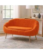 Divano a 2 posti Lida arancione - l. 130 cm x H. 105 cm x P. 50 cm