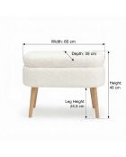 Banc Mini Oslo blanc - l. 60 cm  x H. 46 cm  x P. 35 cm