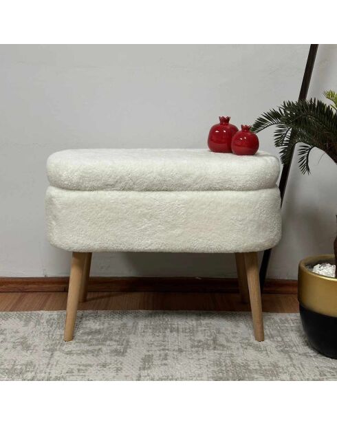 Banc Mini Oslo blanc - l. 60 cm  x H. 46 cm  x P. 35 cm