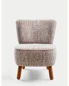 Fauteuil Mythologie Etnik beige - l. 43 cm x H. 35 cm x P. 33 cm