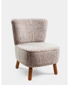 Fauteuil Mythologie Etnik beige - l. 43 cm x H. 35 cm x P. 33 cm
