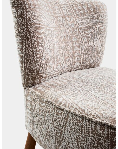 Fauteuil Mythologie Etnik beige - l. 43 cm x H. 35 cm x P. 33 cm