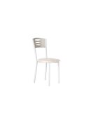 Set aus 2 cremeweißen Polostühlen — L.40 cm x H. 84 cm x T. 84 cm