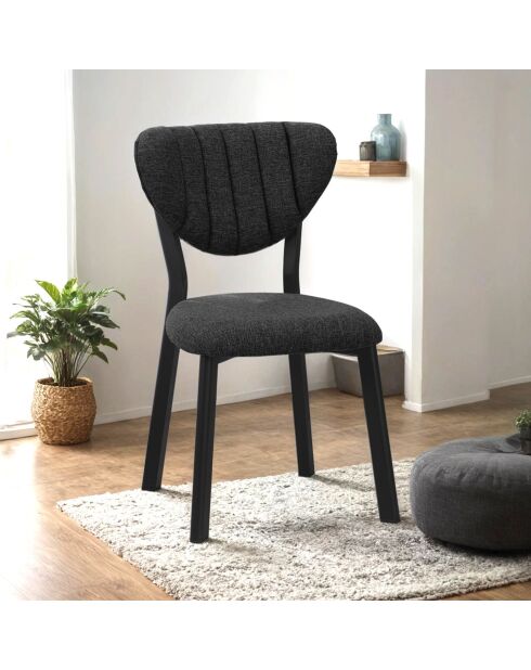 Silla Elma antracita, 47 cm de largo x 85 cm de alto x 45 cm de profundidad