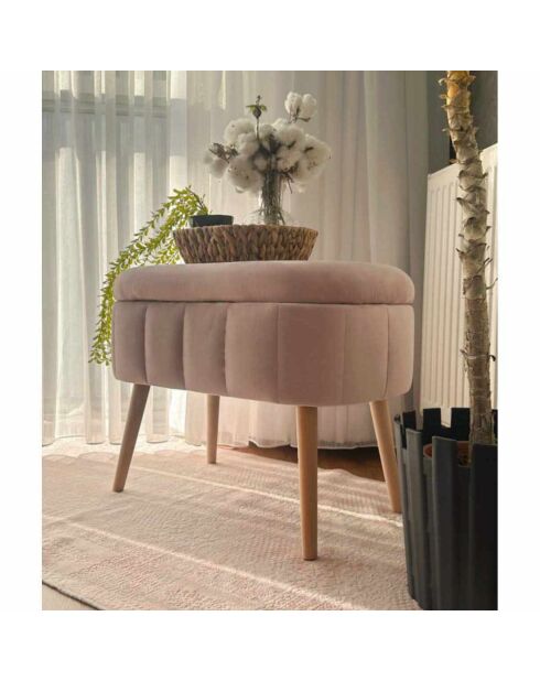 Rosa Mini-Bank Oslo - L. 60 cm x H. 46 cm x T. 35 cm