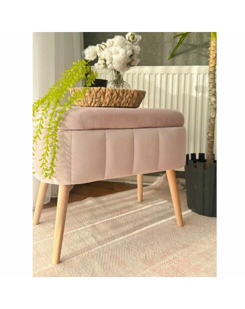 Rosa Mini-Bank Oslo - L. 60 cm x H. 46 cm x T. 35 cm