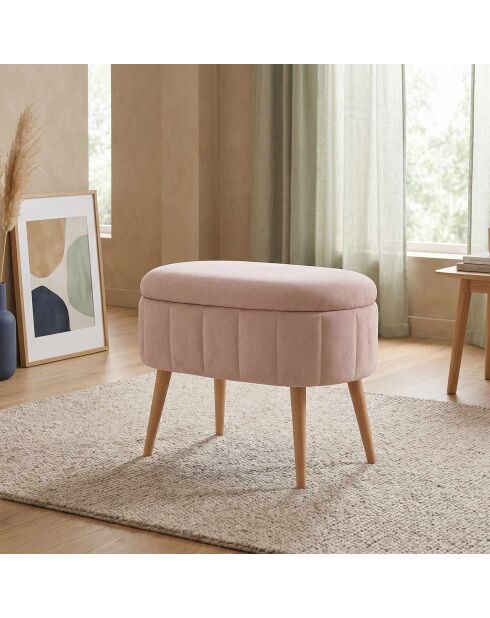 Rosa Mini-Bank Oslo - L. 60 cm x H. 46 cm x T. 35 cm