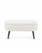 Banc Oslo Wellsoft blanc noir - l . 90 cm x H. 46 cm x P. 35 cm