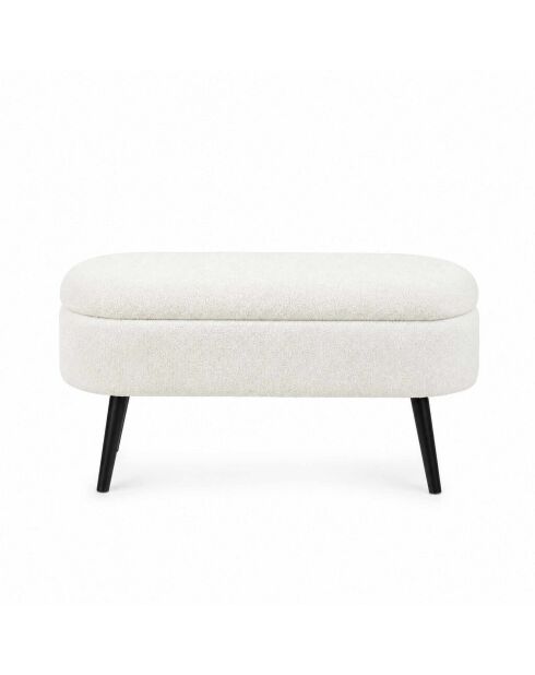 Banc Oslo Wellsoft blanc noir - l . 90 cm x H. 46 cm x P. 35 cm