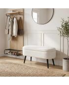 Banc Oslo Wellsoft blanc noir - l . 90 cm x H. 46 cm x P. 35 cm