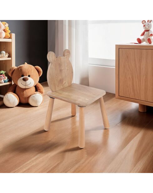 Chaise enfant BLTYZAKTV043 Chêne - l . 30 cm x H. 55 cm x P.30 cm