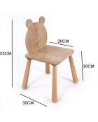 Chaise enfant BLTYZAKTV043 Chêne - l . 30 cm x H. 55 cm x P.30 cm