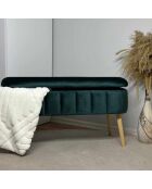 Banc Oslo Babyface émeraude - l. 90 cm x H. 46 cm x P. 35 cm