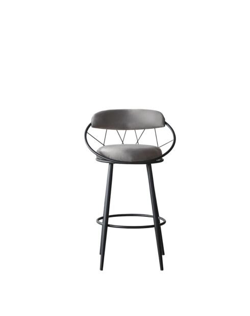Tabouret de bar Relax gris - l.60 cm x H. 109 cm x P. 60 cm