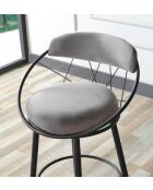 Tabouret de bar Relax gris - l.60 cm x H. 109 cm x P. 60 cm