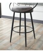 Tabouret de bar Relax gris - l.60 cm x H. 109 cm x P. 60 cm