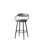 Tabouret de bar Relax gris - l.60 cm x H. 109 cm x P. 60 cm