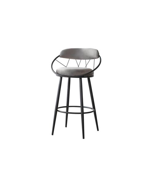 Tabouret de bar Relax gris - l.60 cm x H. 109 cm x P. 60 cm
