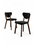 Set von 4 schwarzbraunen Arfe-Stühlen - L.45 cm x H. 86 cm x T. 46 cm