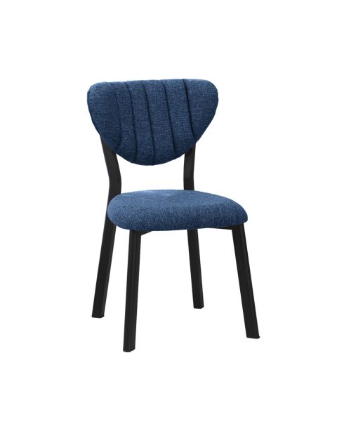 Stoel Elma marineblauw - L.47 cm x H. 85 cm x D. 45 cm