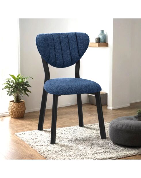 Stoel Elma marineblauw - L.47 cm x H. 85 cm x D. 45 cm
