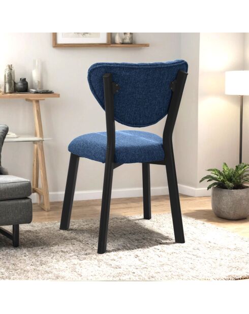 Stoel Elma marineblauw - L.47 cm x H. 85 cm x D. 45 cm
