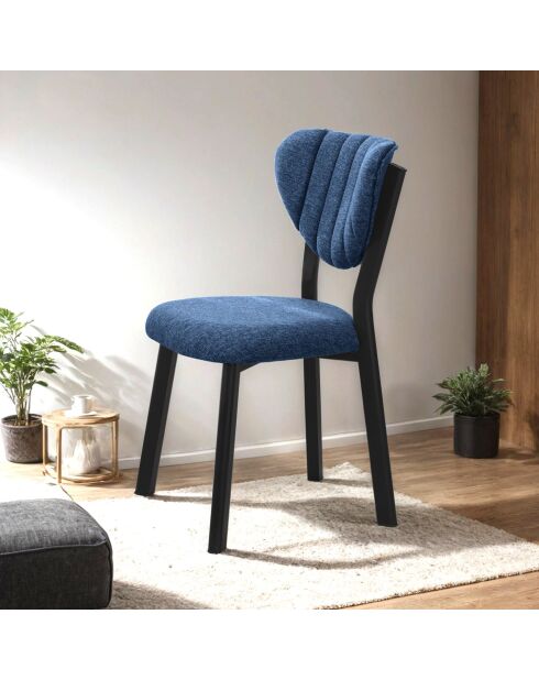 Stoel Elma marineblauw - L.47 cm x H. 85 cm x D. 45 cm