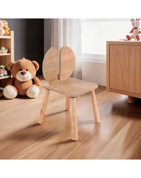 Chaise enfant BLTYZAKTV042 Chêne - l . 30 cm x H. 57 cm x P. 30 cm