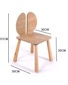 Chaise enfant BLTYZAKTV042 Chêne - l . 30 cm x H. 57 cm x P. 30 cm