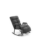 Fauteuil à bascule Lena Single gris - l. 60 cm x P. 60 cm x P. 35 cm