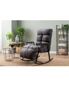 Fauteuil à bascule Lena Single gris - l. 60 cm x P. 60 cm x P. 35 cm