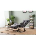 Fauteuil à bascule Lena Single gris - l. 60 cm x P. 60 cm x P. 35 cm