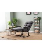 Fauteuil à bascule Lena Single gris - l. 60 cm x P. 60 cm x P. 35 cm