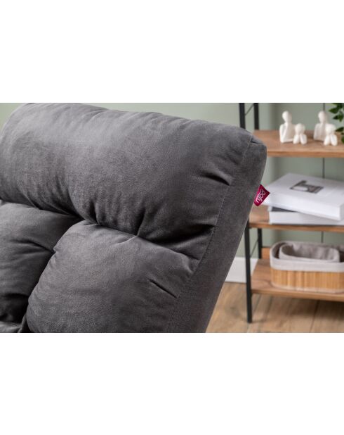 Fauteuil à bascule Lena Single gris - l. 60 cm x P. 60 cm x P. 35 cm