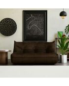 Bocek braunes 2-Sitzer-Sofa - L. 145 cm x B. 100 cm x H. 80 cm