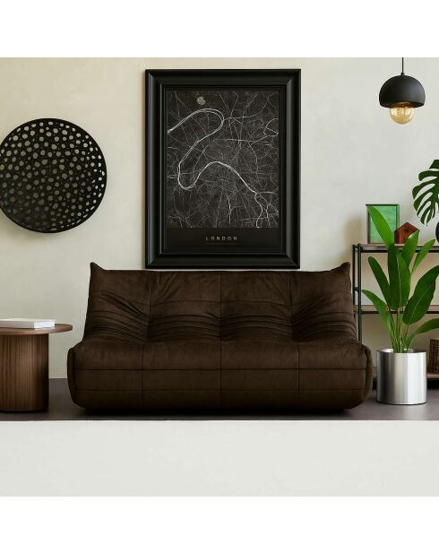 Bocek braunes 2-Sitzer-Sofa - L. 145 cm x B. 100 cm x H. 80 cm