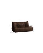 Bocek braunes 2-Sitzer-Sofa - L. 145 cm x B. 100 cm x H. 80 cm