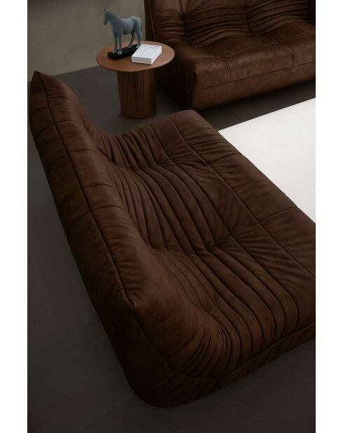 Bocek braunes 2-Sitzer-Sofa - L. 145 cm x B. 100 cm x H. 80 cm