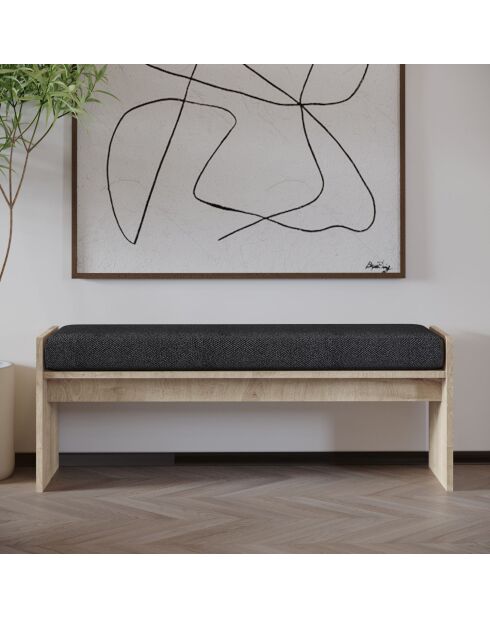 Banc Perle Chêne Saphir - l . 120 cm  x H. . 45 cm  x P. 35 cm