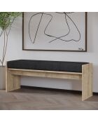 Banc Perle Chêne Saphir - l . 120 cm  x H. . 45 cm  x P. 35 cm