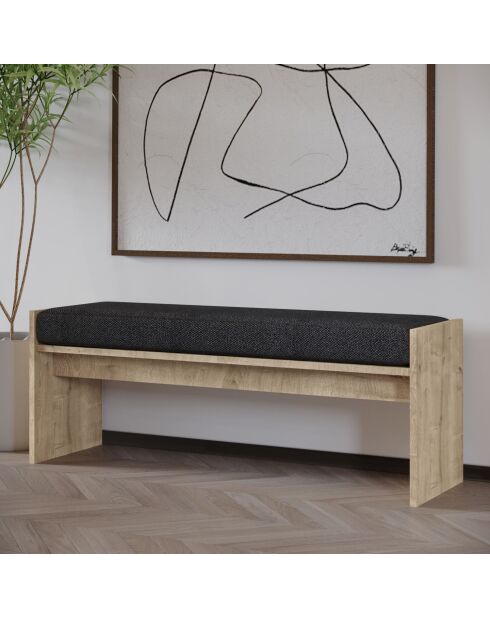 Banc Perle Chêne Saphir - l . 120 cm  x H. . 45 cm  x P. 35 cm