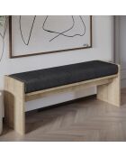 Banc Perle Chêne Saphir - l . 120 cm  x H. . 45 cm  x P. 35 cm