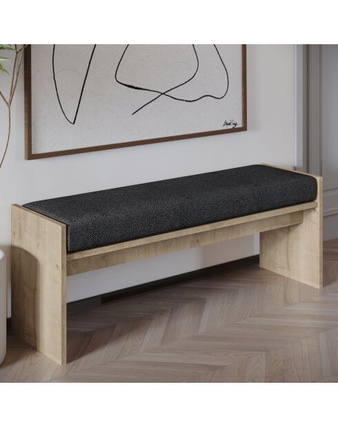 Banc Perle Chêne Saphir - l . 120 cm  x H. . 45 cm  x P. 35 cm