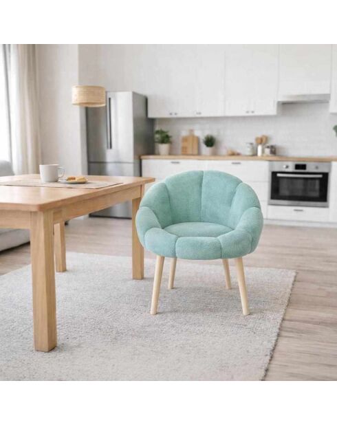 Fauteuil Marguerite vert - l . 70 cm  x H. 110 cm  x P. 70 cm