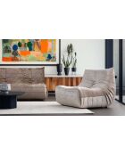 Fauteuil Bocek crème - L. 90 cm x l. 100 cm x H. 80 cm