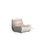 Fauteuil Bocek crème - L. 90 cm x l. 100 cm x H. 80 cm